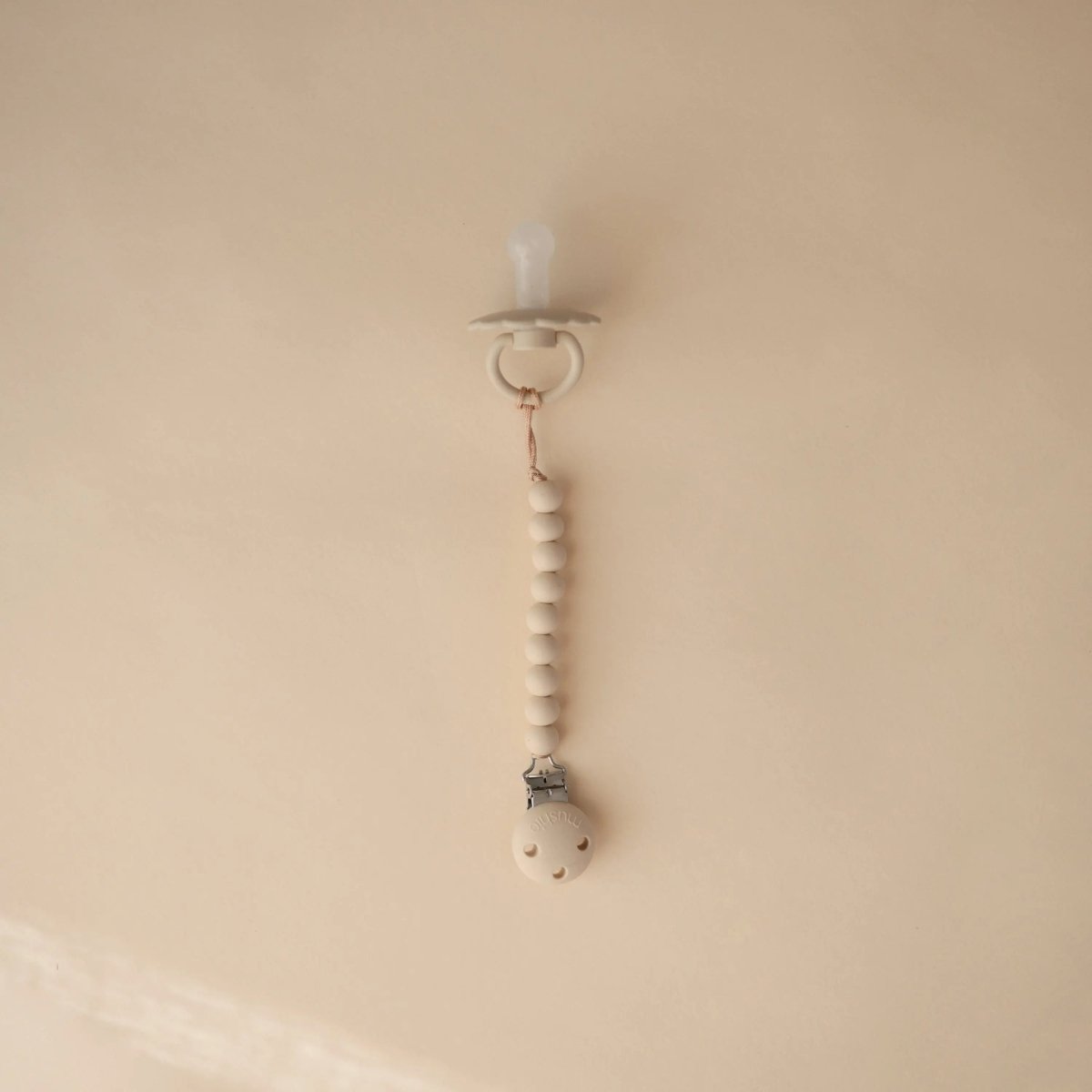 Mushie Silicone Pacifier Clip Hera Durable Food Grade Silicone Bead Design - Everetts Place Boutique - 