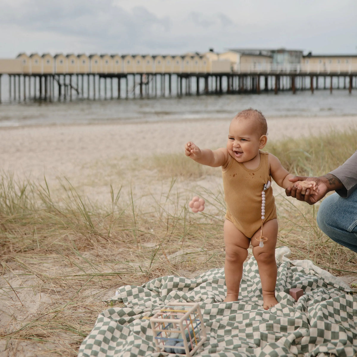 Mushie Silicone Pacifier Clip | Hera - 