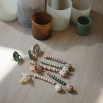 Mushie Silicone Pacifier Clip Luna Durable Food Grade Silicone Clasp for Babies - 