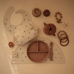 Mushie Silicone Pacifier Clip Luna Durable Food Grade Silicone Clasp for Babies - 