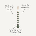 Mushie Silicone Pacifier Clip | Luna - 
