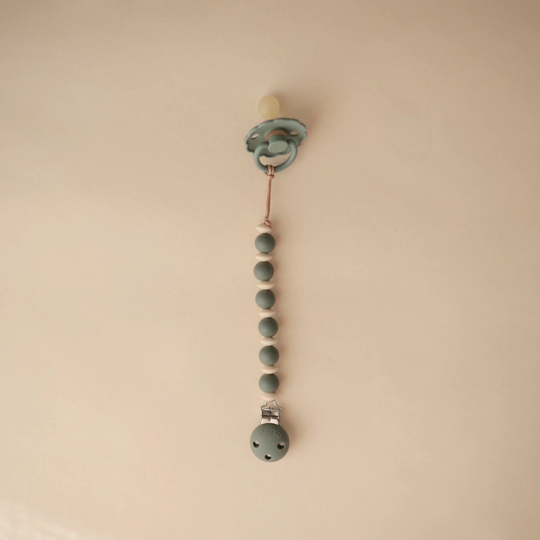 Mushie Silicone Pacifier Clip | Luna - 