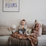 Mushie Silicone Pacifier Clip Mila Durable Food Grade Silicone and Natural Wood - 