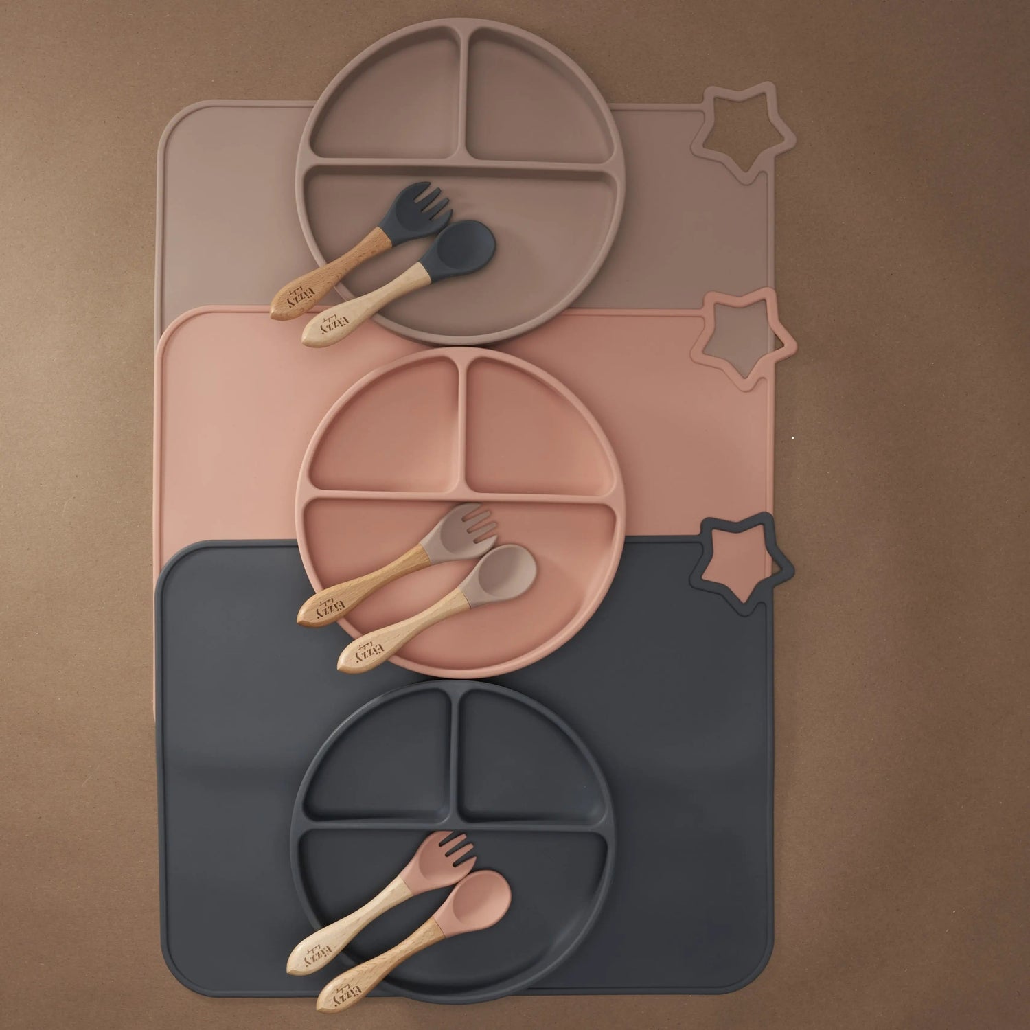 Eizzy Baby Silicone Place Mat (Dark Grey) - 