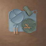 Eizzy Baby Silicone Place Mat (Muted Blue) - 