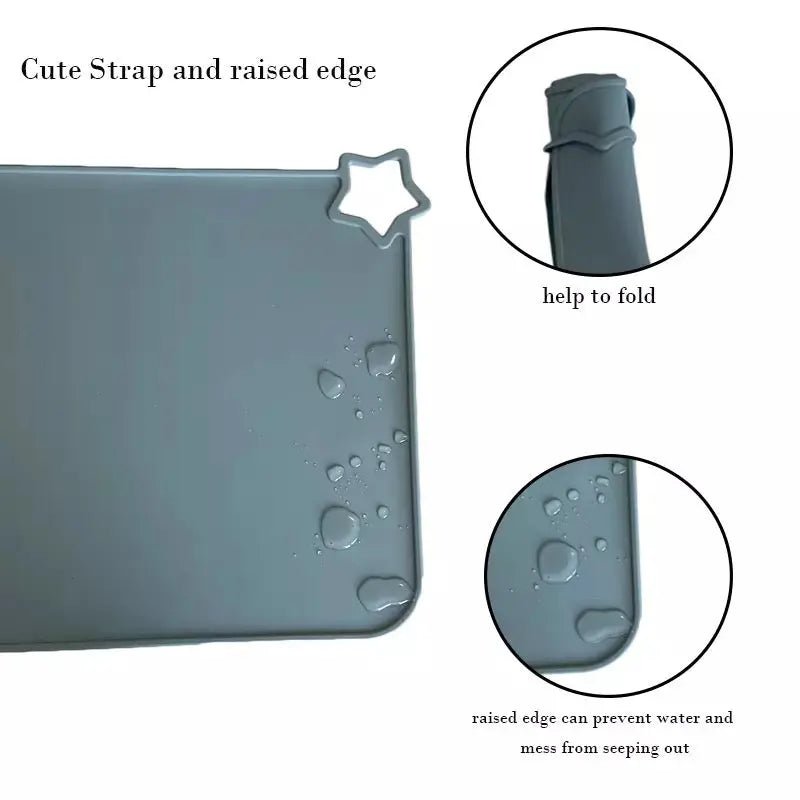 Eizzy Baby Silicone Place Mat (Muted Blue) - 