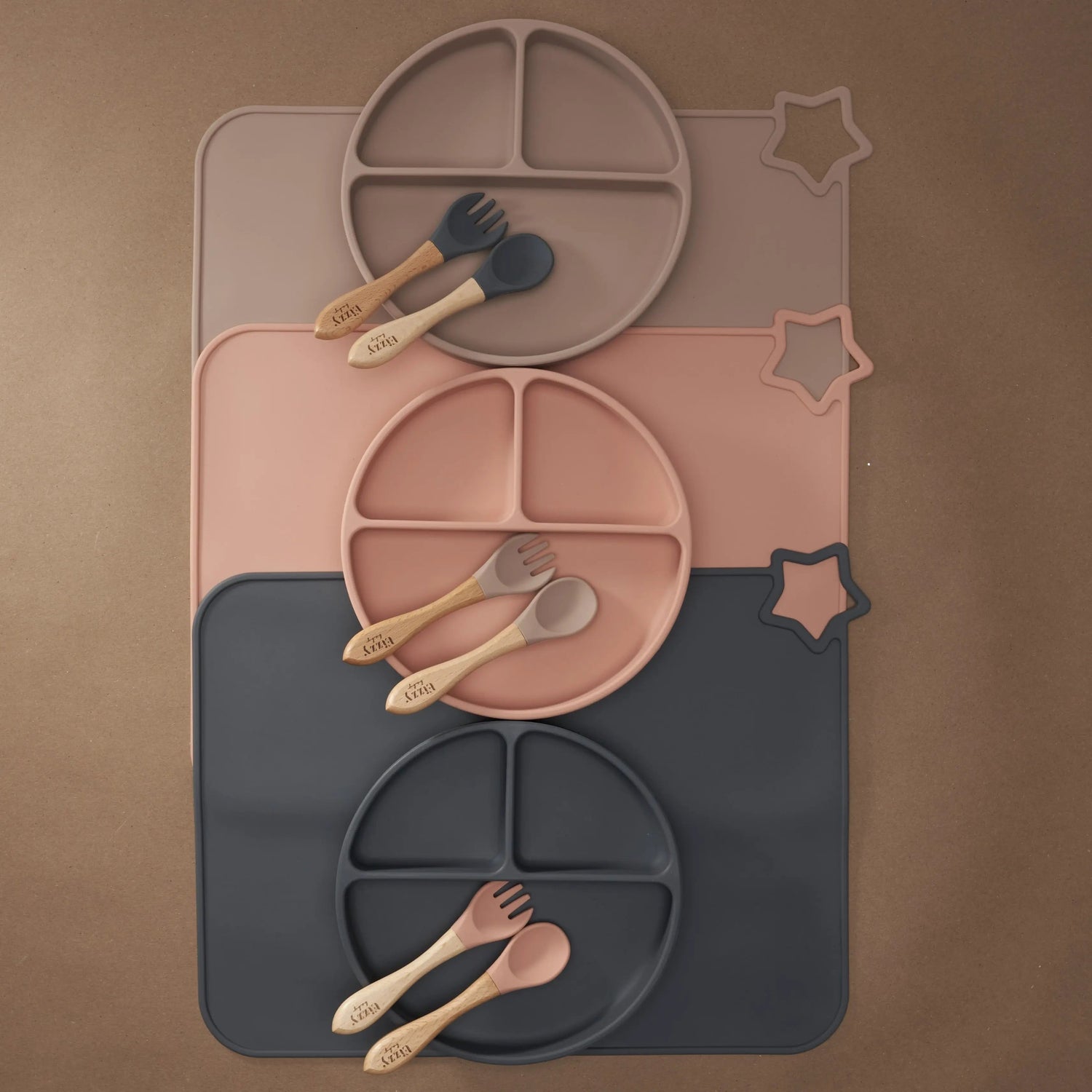 Eizzy Baby Silicone Place Mat (Taupe) - 