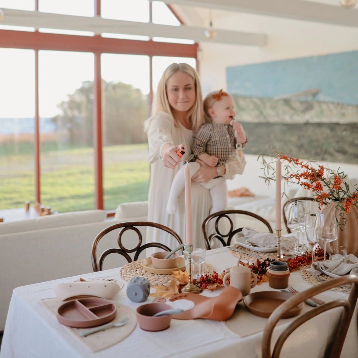 Mushie Silicone Placemat for Kids Durable and Easy to Clean Food Grade Silicone Stylish Design - 