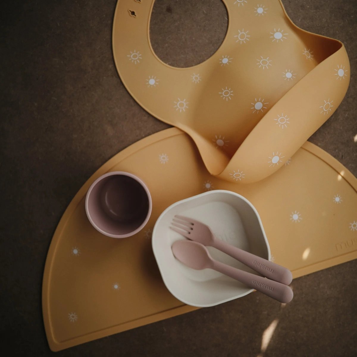 Mushie Silicone Placemat for Kids Durable and Easy to Clean Food Grade Silicone Stylish Design - 