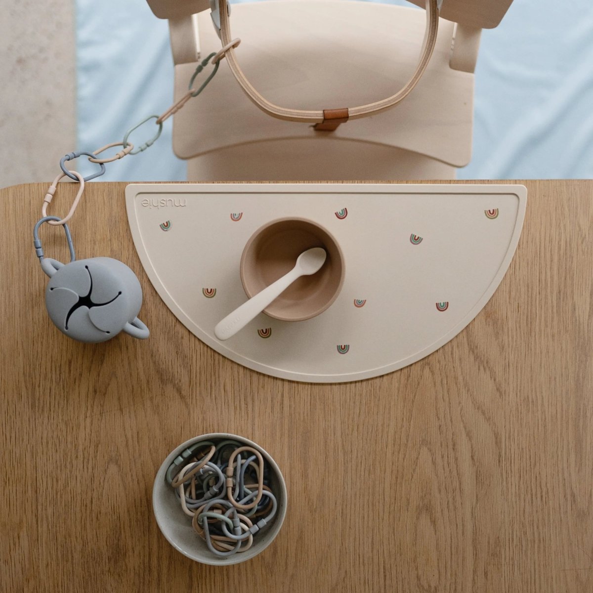 Mushie Silicone Placemat for Kids Durable and Easy to Clean Food Grade Silicone Stylish Design - 