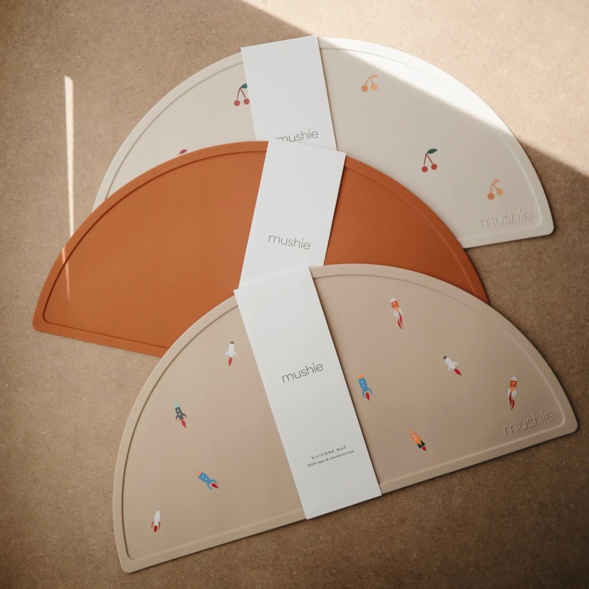 Mushie Silicone Placemat for Kids Durable and Easy to Clean Food Grade Silicone Stylish Design - 