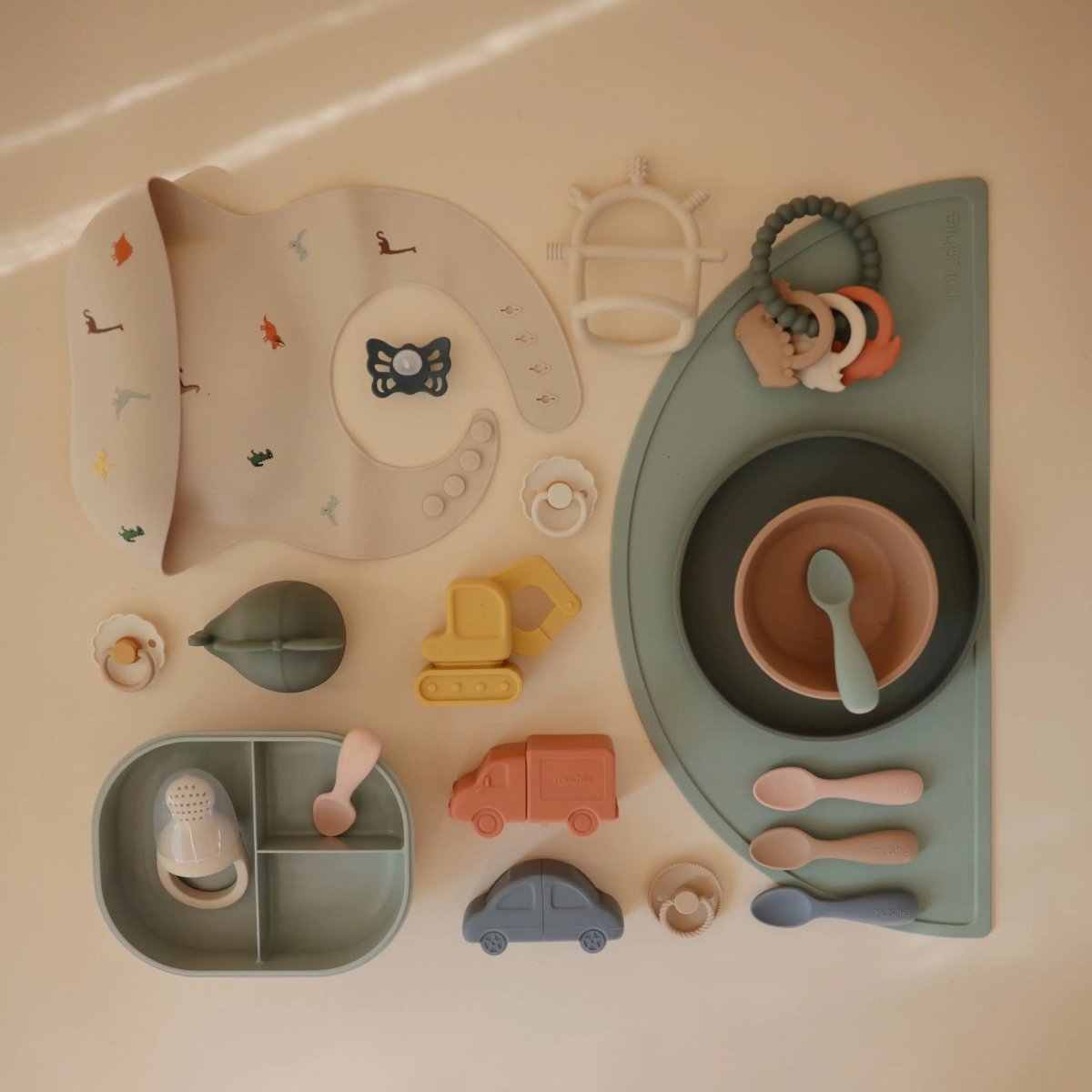 Mushie Silicone Placemat for Kids Durable and Easy to Clean Food Grade Silicone Stylish Design - 