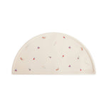 Mushie non-slip silicone placemat in a neutral color, designed for baby and toddler feeding