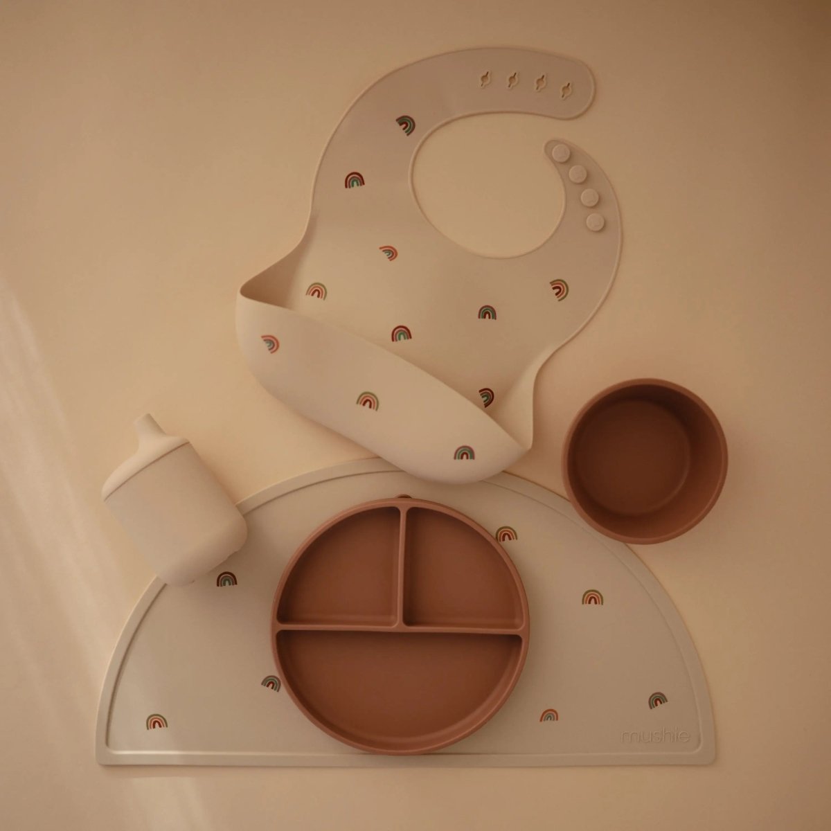 Mushie Silicone Sippy Cup for Toddlers Leak Resistant Easy Grip Design - Everetts Place Boutique - 