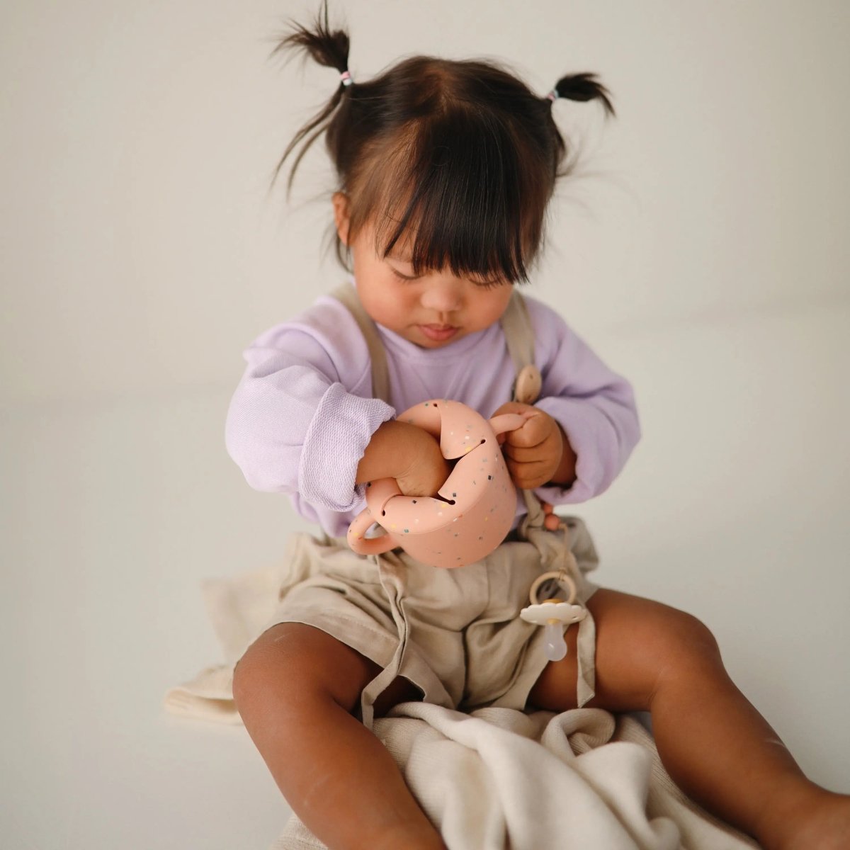 Mushie Silicone Snack Cup with Easy Grip Handles Spill Proof Design for Toddlers - Everetts Place Boutique - 