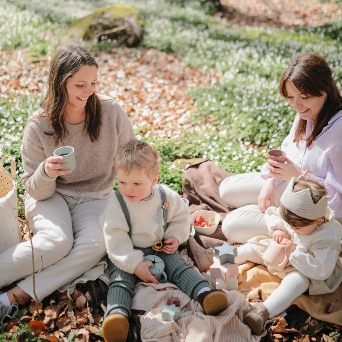 Mushie Silicone Snack Cup with Easy Grip Handles Spill Proof Design for Toddlers - Everetts Place Boutique - 
