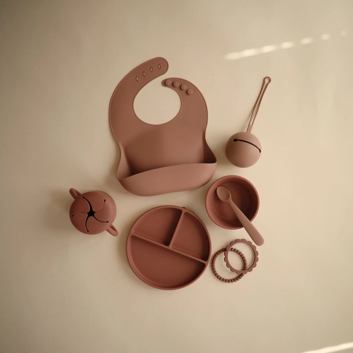 Mushie Silicone Snack Cup with Easy Grip Handles Spill Proof Design for Toddlers - Everetts Place Boutique - 