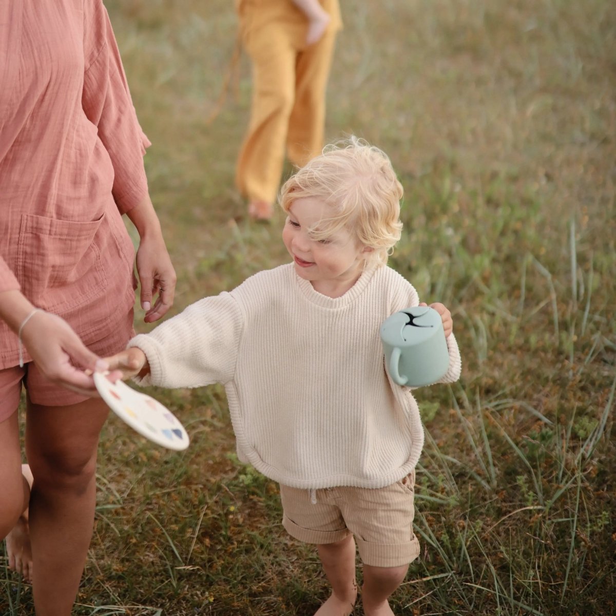 Mushie Silicone Snack Cup with Easy Grip Handles Spill Proof Design for Toddlers - Everetts Place Boutique - 