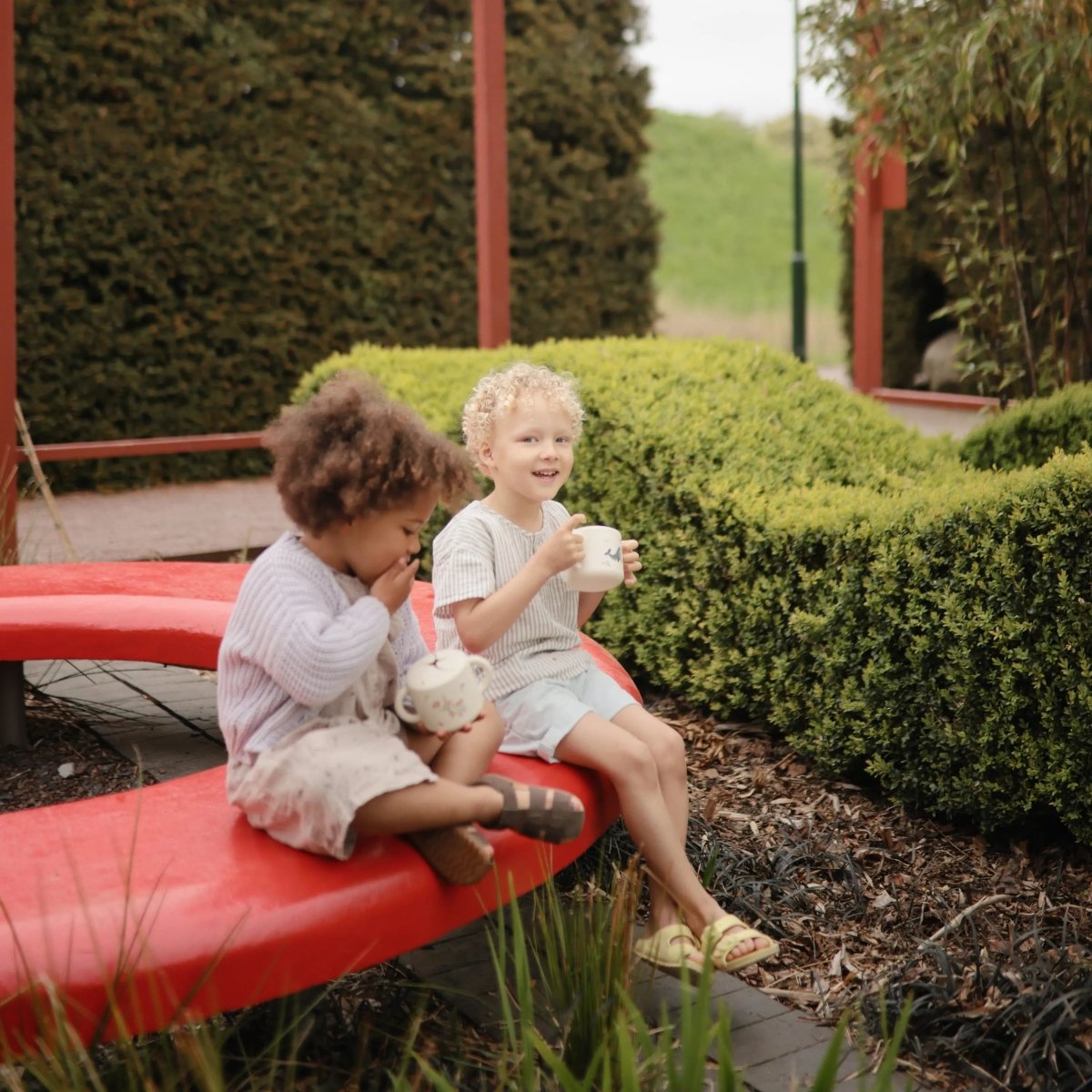 Mushie Silicone Snack Cup with Easy Grip Handles Spill Proof Design for Toddlers - Everetts Place Boutique - 