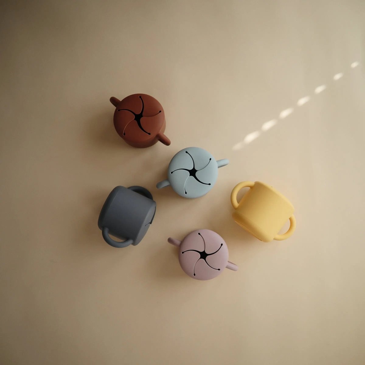 Mushie Silicone Snack Cup with Easy Grip Handles Spill Proof Design for Toddlers - Everetts Place Boutique - 