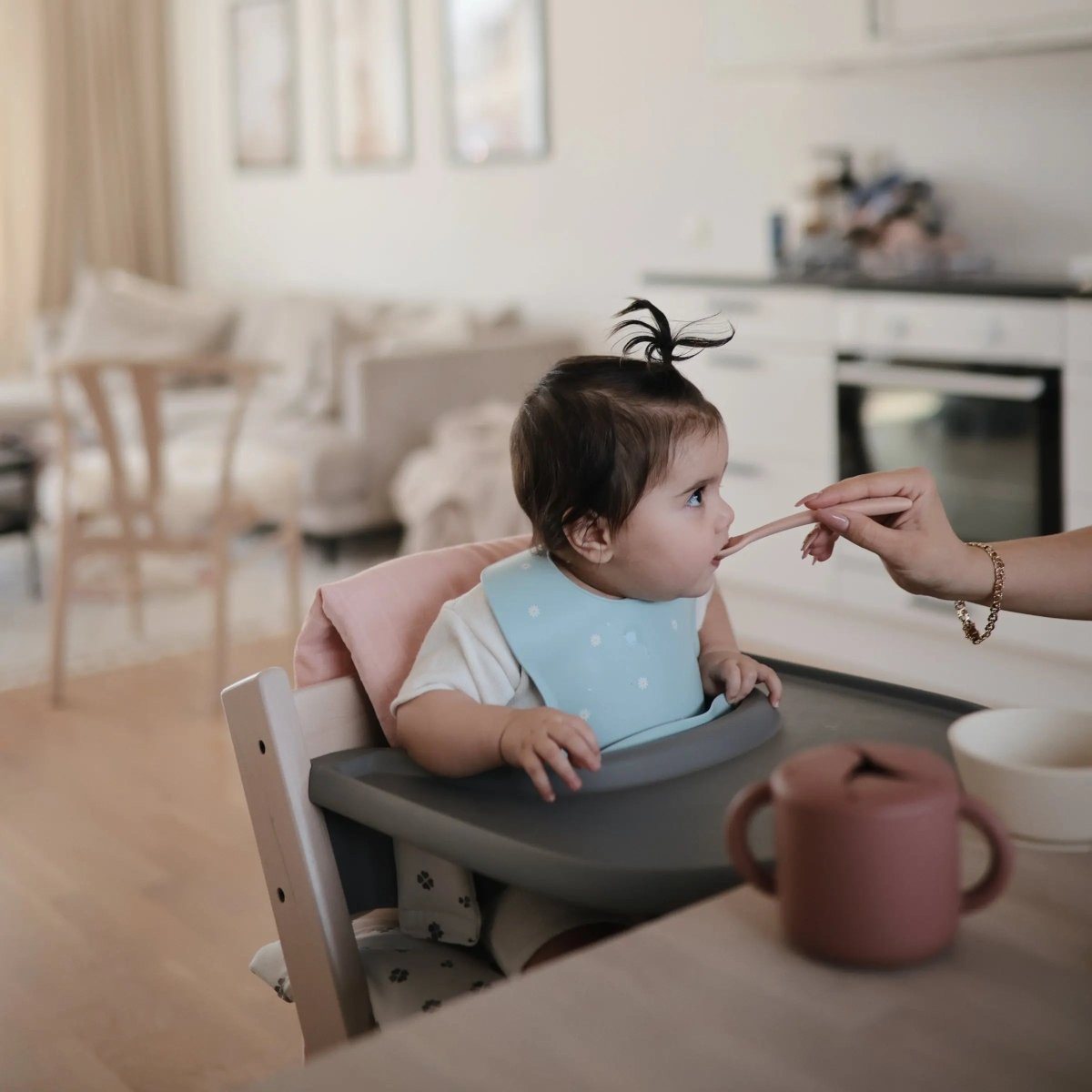 Mushie Silicone Snack Cup with Easy Grip Handles Spill Proof Design for Toddlers - Everetts Place Boutique - 