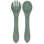 Silicone Spoon and Fork Set (Sage) - Tableware, Drinkware, Kitchen utensil, Dishware, Serveware | Everetts Place