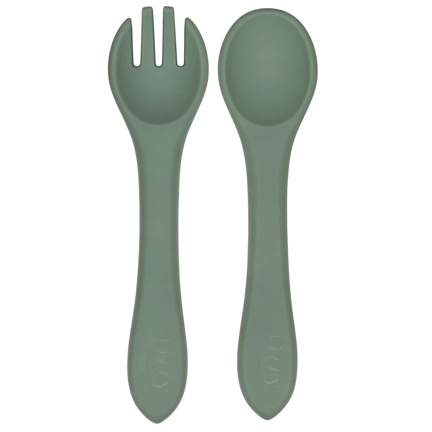 Silicone Spoon and Fork Set (Sage) - Tableware, Drinkware, Kitchen utensil, Dishware, Serveware | Everetts Place