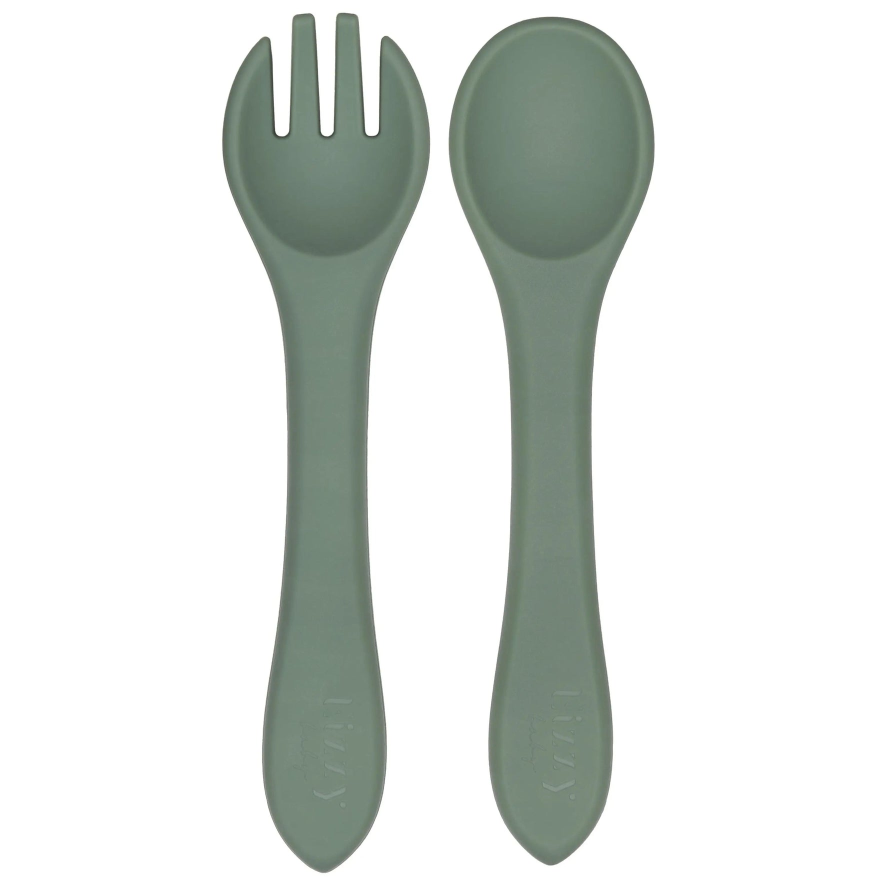 Silicone Spoon and Fork Set (Sage) - Tableware, Drinkware, Kitchen utensil, Dishware, Serveware | Everetts Place