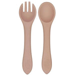 Silicone Spoon and Fork Set (Taupe) - Tableware, Kitchen utensil, Spoon, Drinkware, Dishware | Everetts Place