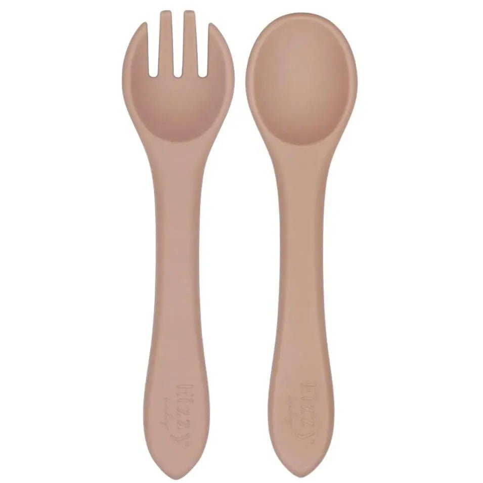Silicone Spoon and Fork Set (Taupe) - Tableware, Kitchen utensil, Spoon, Drinkware, Dishware | Everetts Place