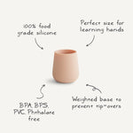 Mushie Silicone Starter Cup for Babies with Ribbed Texture and Weighted Base - Baby & Toddler > Nursing & Feeding > Sippy Cups Silicone Starter Cup