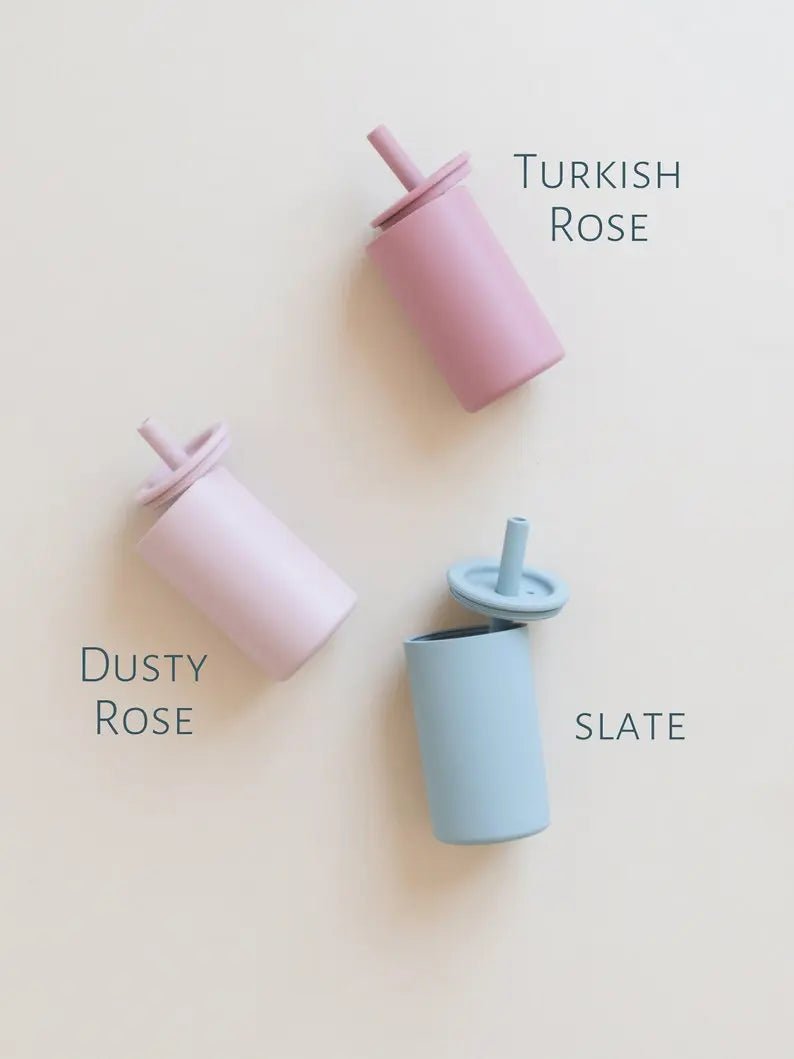 Little Joy Co. Silicone Straw Cup for Babies and Toddlers Multiple Colors - Everetts Place Boutique - 