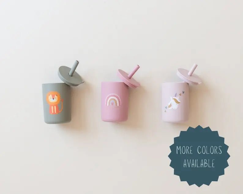 Little Joy Co. Silicone Straw Cup for Babies & Toddlers - 6oz Silicone Sippy Cup - 