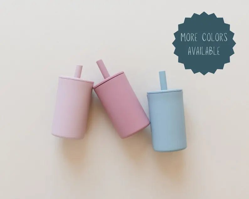 Silicone Straw Cup for Babies & Toddlers - more colors - Pink, Plastic, Drinking straw, Kitchen utensil, Personal care | Everetts Place