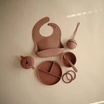 Mushie Silicone Suction Bowl for Kids Food Grade Heat Resistant Safe Feeding - 