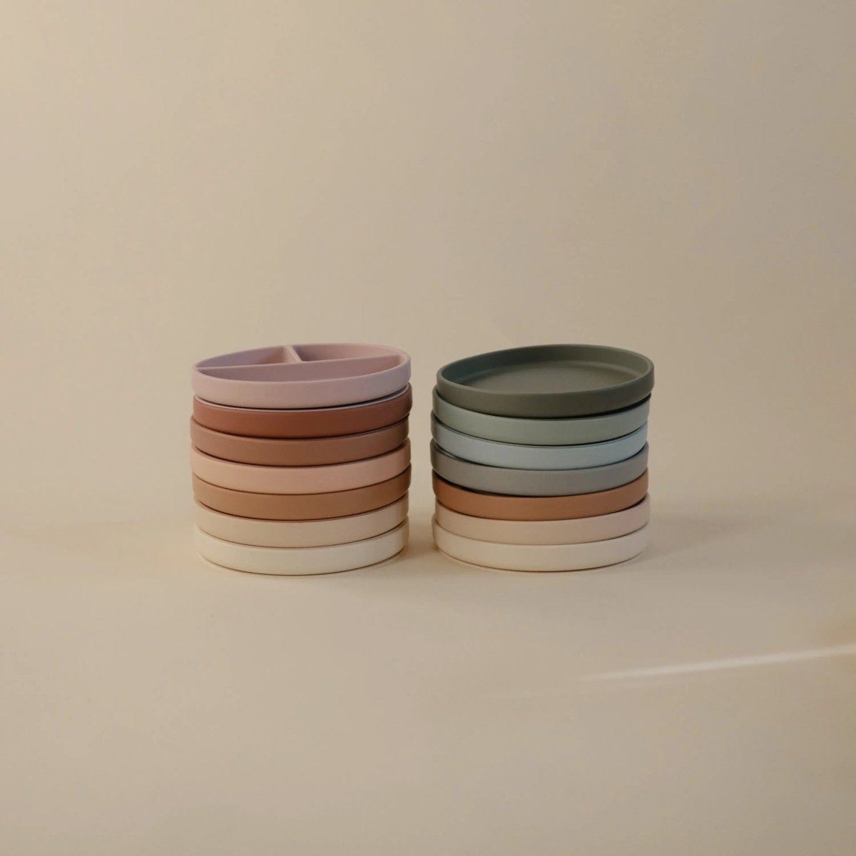 Mushie Silicone Suction Plate for Babies Food Grade Safe Design Minimizes Spills - 