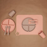 Eizzy Baby Silicone Suction Plate (Muted Pink) - 