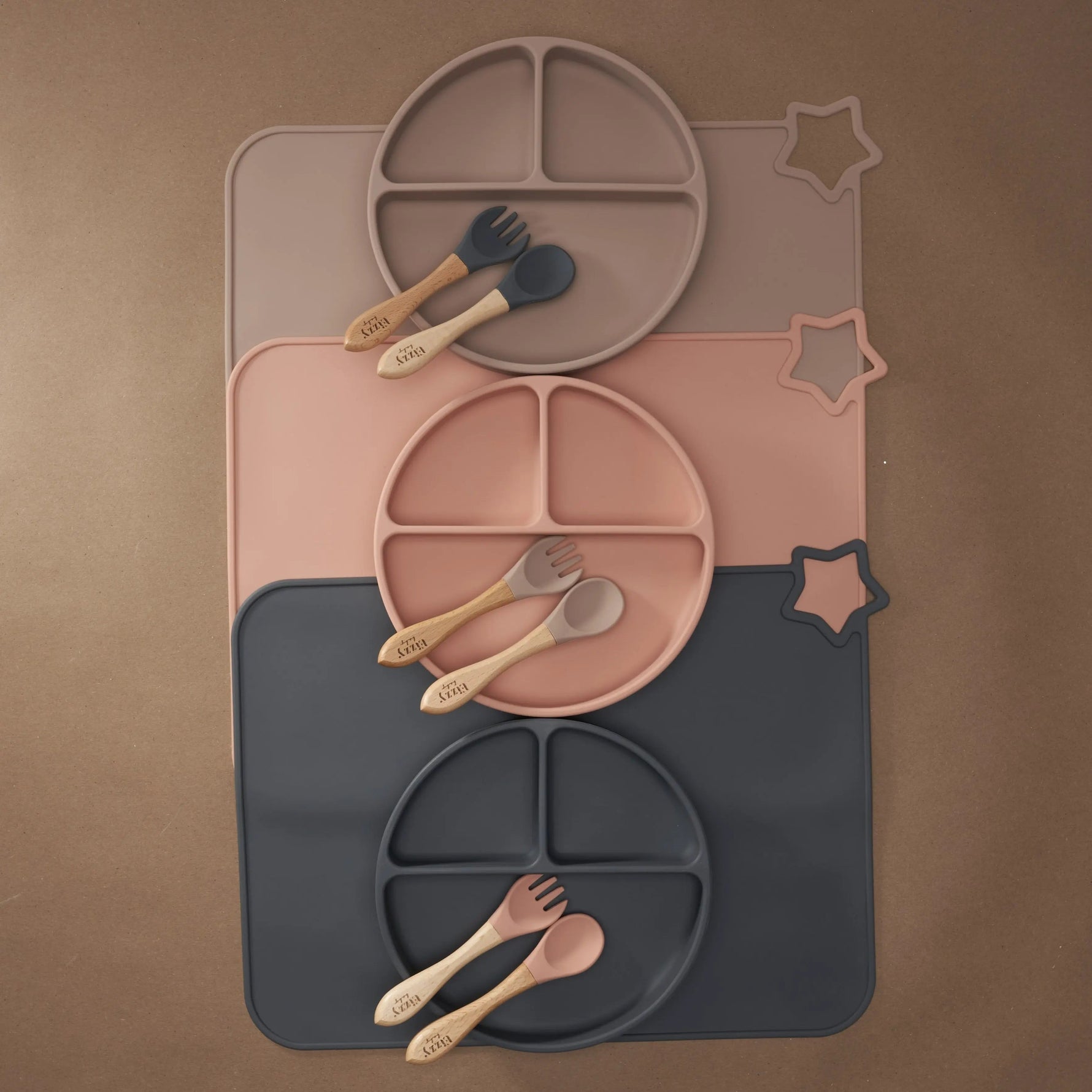 Eizzy Baby Silicone Suction Plate (Muted Pink) - 