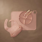 Eizzy Baby Silicone Suction Plate (Muted Pink) - 