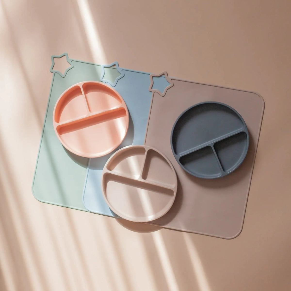 Eizzy Baby Silicone Suction Plate (Muted Pink) - 