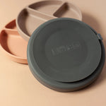 Eizzy Baby Silicone Suction Plate (Muted Pink) - 