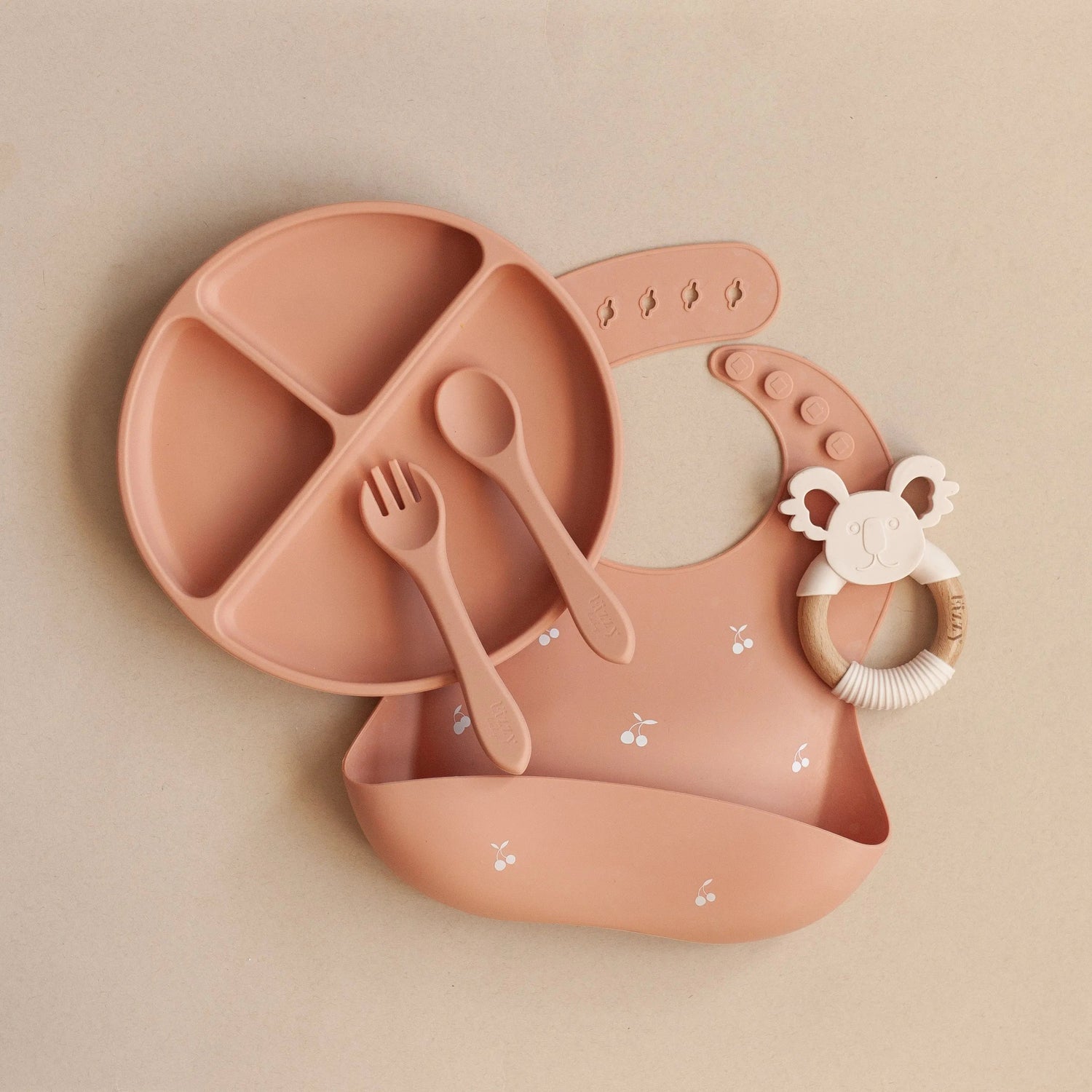 Eizzy Baby Silicone Suction Plate (Muted Pink) - 