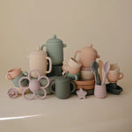 Mushie Silicone Tea Play Set for Kids with Teapot and Three Tea Cups - Everetts Place Boutique - 