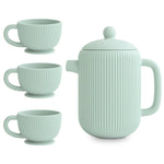 Mushie Silicone Tea Play Set for Kids with Teapot and Three Tea Cups - Everetts Place Boutique - 