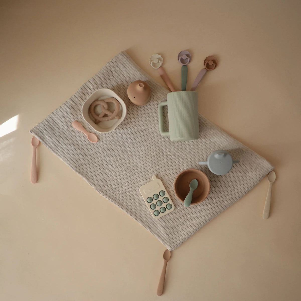 Mushie Silicone Toddler Starter Spoons - 