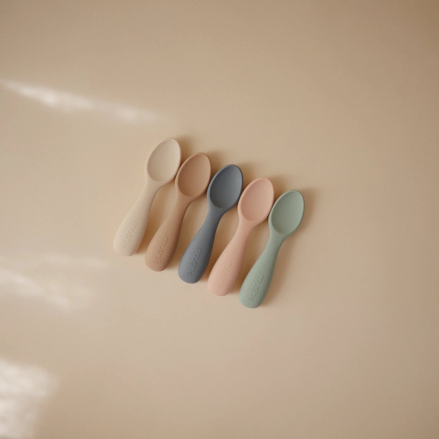Mushie Silicone Toddler Starter Spoons - 