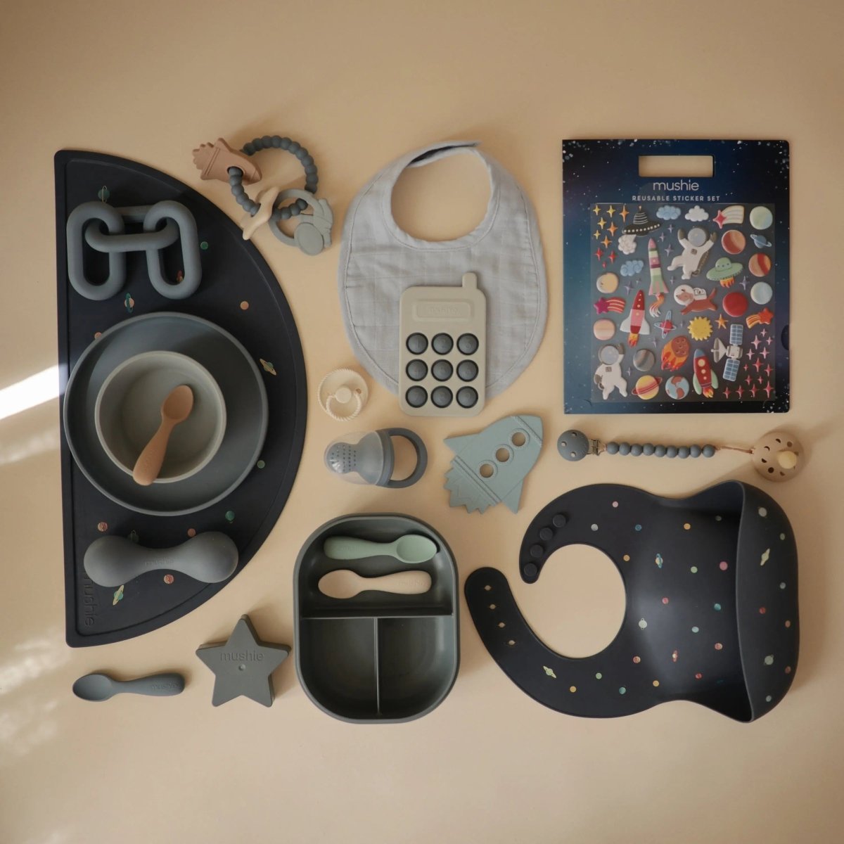 Mushie Silicone Toddler Starter Spoons Non Toxic Food Grade Gentle on Gums Easy Grip Handle - Everetts Place Boutique - 