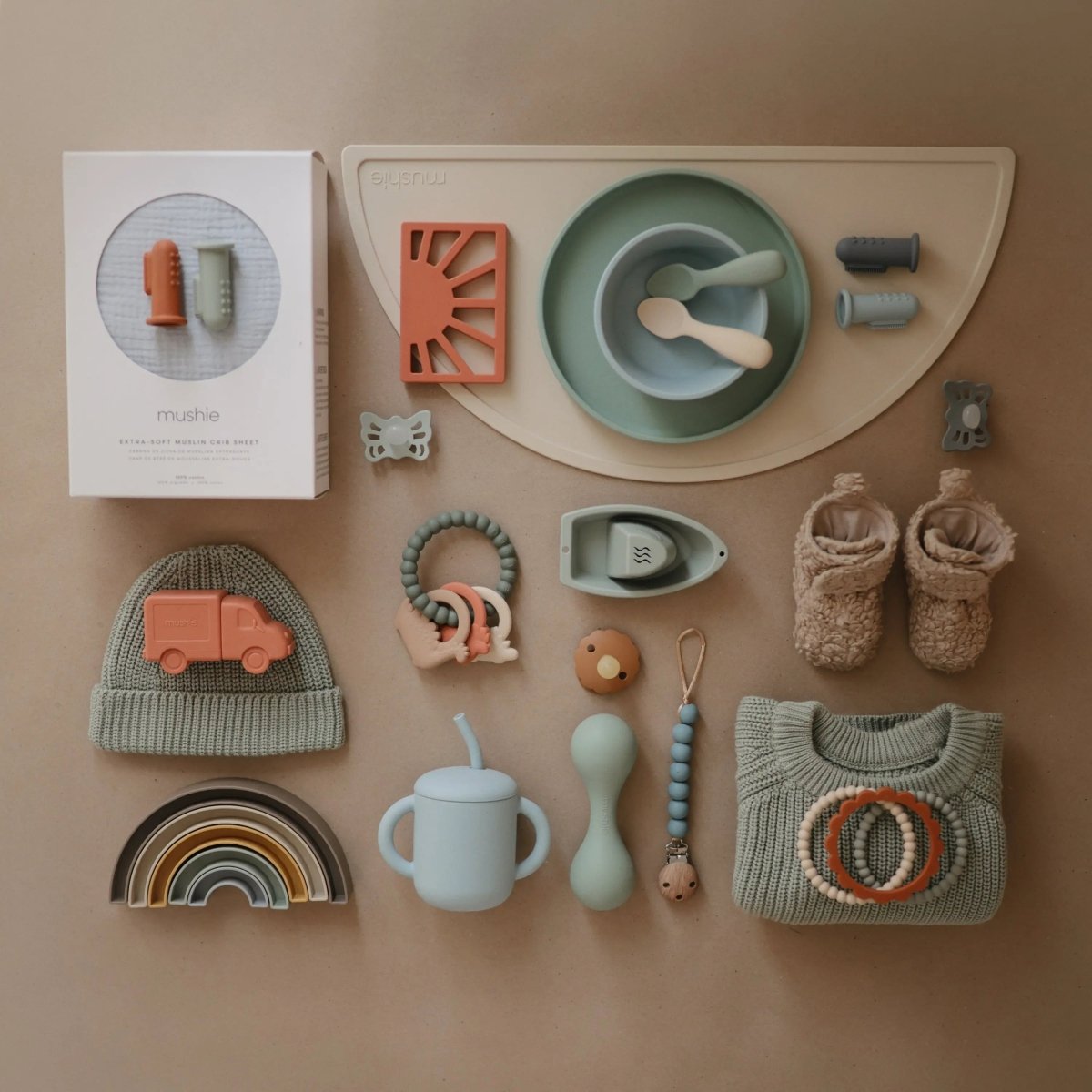 Mushie Silicone Toddler Starter Spoons Non Toxic Food Grade Gentle on Gums Easy Grip Handle - Everetts Place Boutique - 