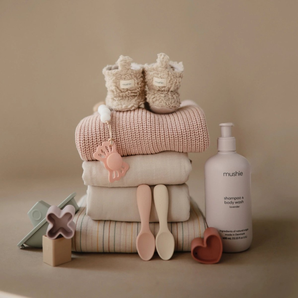 Mushie Silicone Toddler Starter Spoons Non Toxic Food Grade Gentle on Gums Easy Grip Handle - Everetts Place Boutique - 