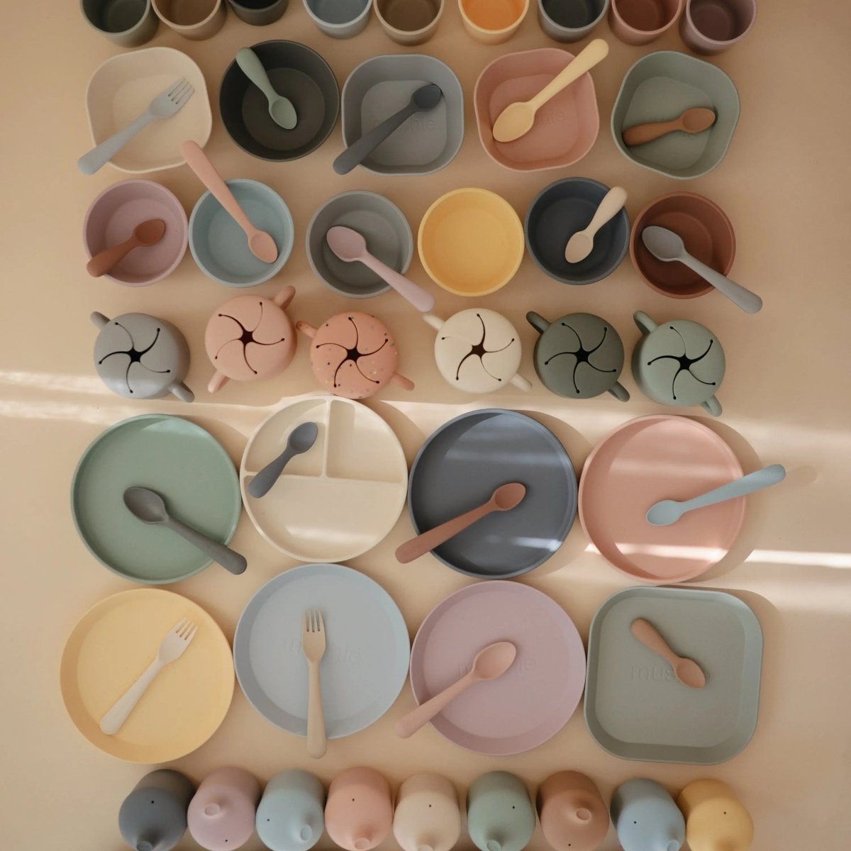 Mushie Silicone Toddler Starter Spoons Non Toxic Food Grade Gentle on Gums Easy Grip Handle - Everetts Place Boutique - 